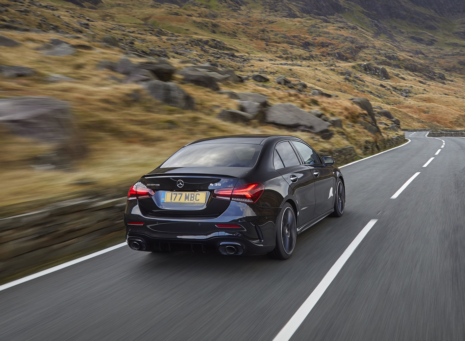 2020 Mercedes-AMG A 35 Sedan (UK-Spec) Rear Wallpapers (9)
