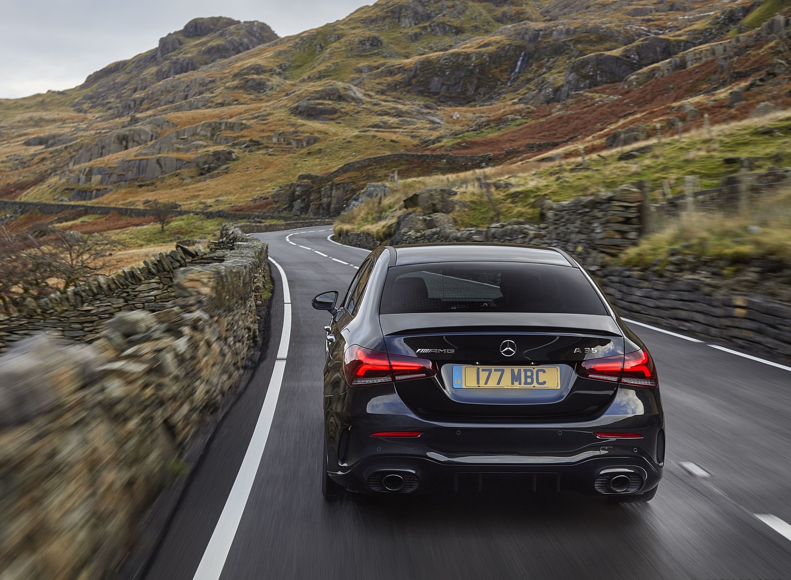 2020 Mercedes-AMG A 35 Sedan (UK-Spec) Rear Wallpapers (10)
