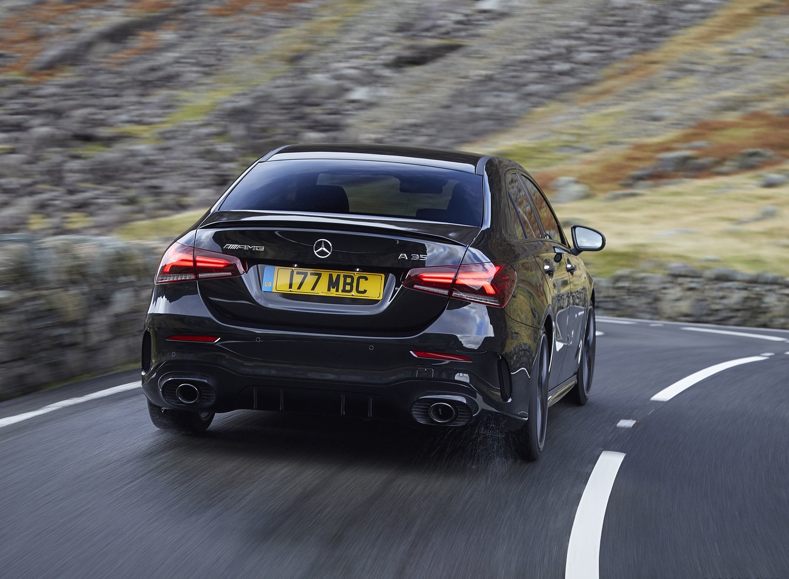 2020 Mercedes-AMG A 35 Sedan (UK-Spec) Rear Wallpapers (11)