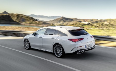 2020 Mercedes-Benz CLA Shooting Brake AMG-Line (Color: Digital White) Rear Three-Quarter Wallpapers 450x275 (63)