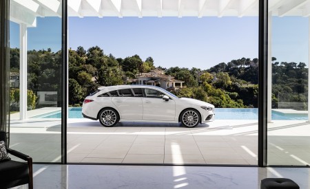 2020 Mercedes-Benz CLA Shooting Brake AMG-Line (Color: Digital White) Side Wallpapers 450x275 (76)