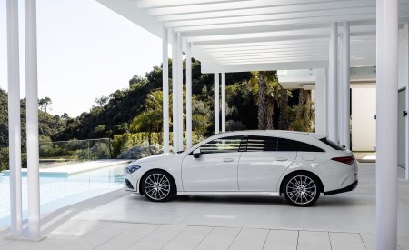 2020 Mercedes-Benz CLA Shooting Brake AMG-Line (Color: Digital White) Side Wallpapers 450x275 (78)