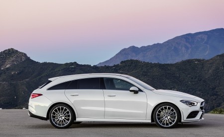 2020 Mercedes-Benz CLA Shooting Brake AMG-Line (Color: Digital White) Side Wallpapers 450x275 (68)