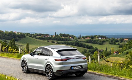 2020 Porsche Cayenne S Coupé (Color: Dolomite Silver Metallic) Rear Three-Quarter Wallpapers 450x275 (97)