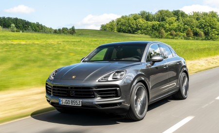 2020 Porsche Cayenne S Coupé (Color: Quarzite Grey Metallic) Front Three-Quarter Wallpapers 450x275 (4)
