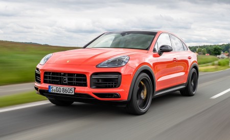 2020 Porsche Cayenne Turbo Coupe (Color: Lava Orange) Front Three-Quarter Wallpapers 450x275 (45)