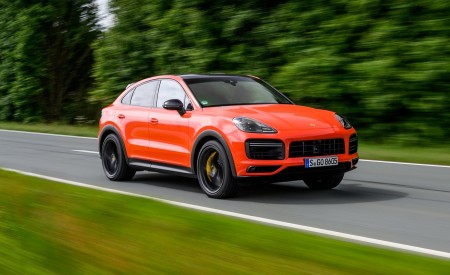 2020 Porsche Cayenne Turbo Coupe (Color: Lava Orange) Front Three-Quarter Wallpapers 450x275 (25)