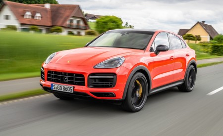 2020 Porsche Cayenne Turbo Coupe (Color: Lava Orange) Front Three-Quarter Wallpapers 450x275 (46)