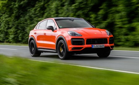2020 Porsche Cayenne Turbo Coupe (Color: Lava Orange) Front Three-Quarter Wallpapers 450x275 (26)