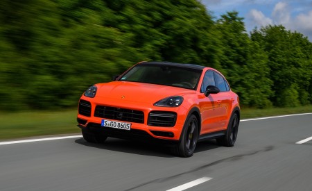 2020 Porsche Cayenne Turbo Coupe (Color: Lava Orange) Front Three-Quarter Wallpapers 450x275 (35)