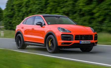 2020 Porsche Cayenne Turbo Coupe (Color: Lava Orange) Front Three-Quarter Wallpapers 450x275 (28)