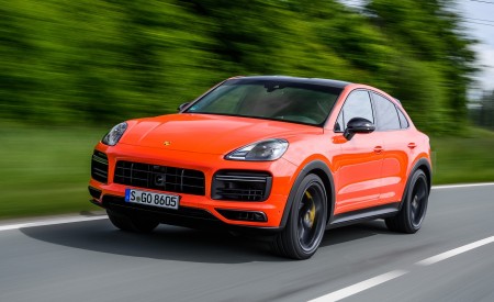 2020 Porsche Cayenne Turbo Coupe (Color: Lava Orange) Front Three-Quarter Wallpapers 450x275 (24)