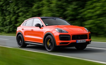 2020 Porsche Cayenne Turbo Coupe (Color: Lava Orange) Front Three-Quarter Wallpapers 450x275 (30)