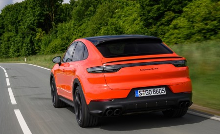 2020 Porsche Cayenne Turbo Coupe (Color: Lava Orange) Rear Three-Quarter Wallpapers 450x275 (38)