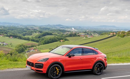 2020 Porsche Cayenne Turbo Coupe (Color: Lava Orange) Side Wallpapers 450x275 (54)