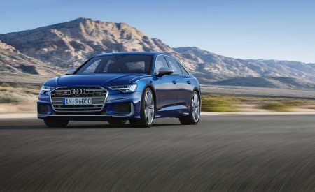2019 Audi S6 Sedan TDI (Color: Navarra Blue) Front Three-Quarter Wallpapers 450x275 (2)
