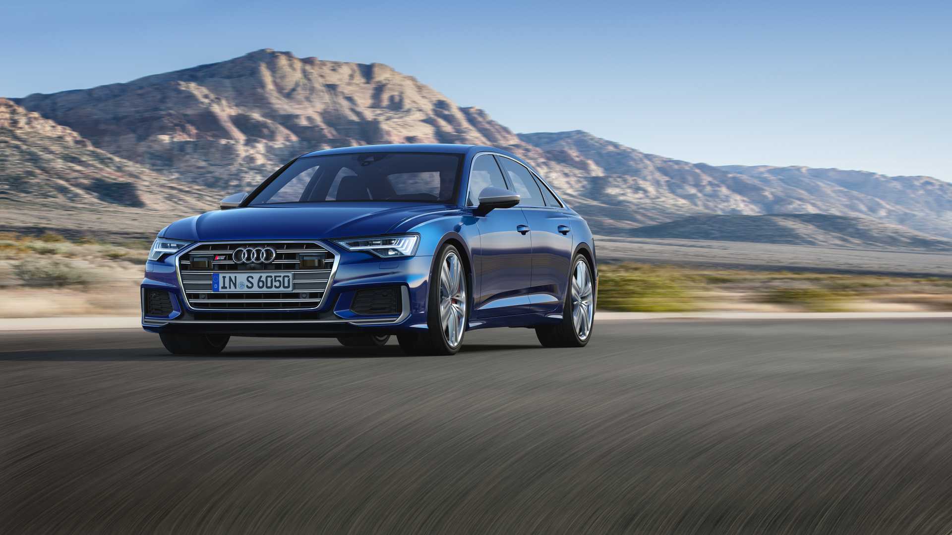 2019 Audi S6 Sedan TDI (Color: Navarra Blue) Front Three-Quarter Wallpapers (2)