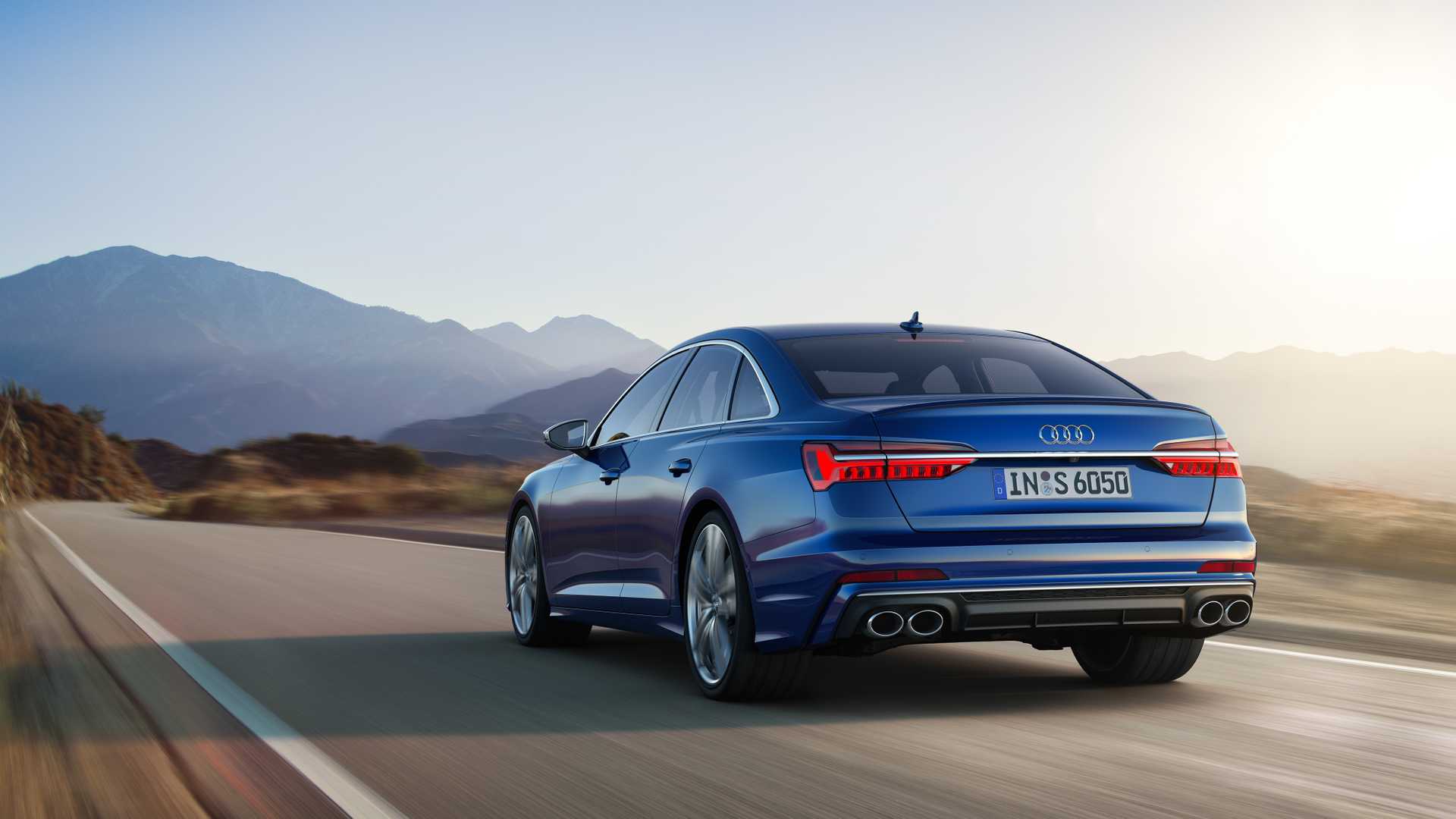 2019 Audi S6 Sedan TDI (Color: Navarra Blue) Rear Wallpapers (7)