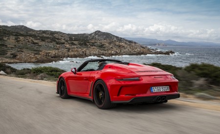 2019 Porsche 911 Speedster (Color: Guards Red) Rear Three-Quarter Wallpapers 450x275 (15)