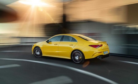 2020 Mercedes-AMG CLA 35 4MATIC (Color: Sun Yellow) Rear Three-Quarter Wallpapers 450x275 (9)