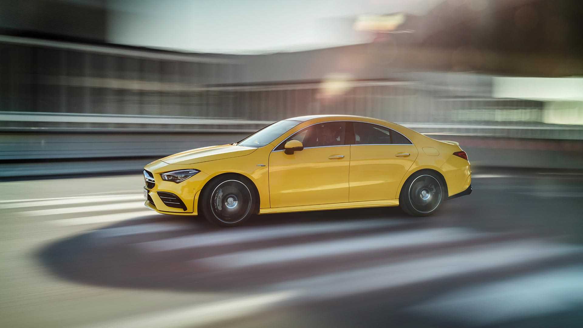 2020 Mercedes-AMG CLA 35 4MATIC (Color: Sun Yellow) Side Wallpapers (11)