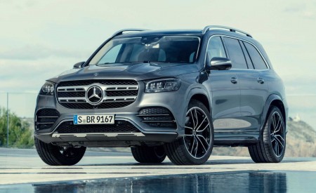 2020 Mercedes-Benz GLS AMG Line (Color: Designo Selenite Grey Metallic) Front Three-Quarter Wallpapers 450x275 (22)