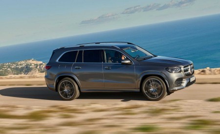 2020 Mercedes-Benz GLS AMG Line (Color: Designo Selenite Grey Metallic) Side Wallpapers 450x275 (12)