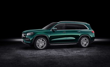 2020 Mercedes-Benz GLS (Color: Dmerald Green) Side Wallpapers 450x275 (88)