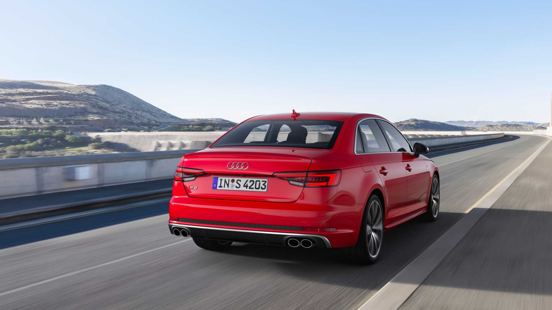 2019 Audi S4 Sedan TDI (Color: Misano Red) Rear Three-Quarter Wallpapers #28 of 39