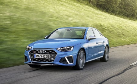 2019 Audi S4 TDI (Color: Turbo Blue) Front Three-Quarter Wallpapers 450x275 (2)