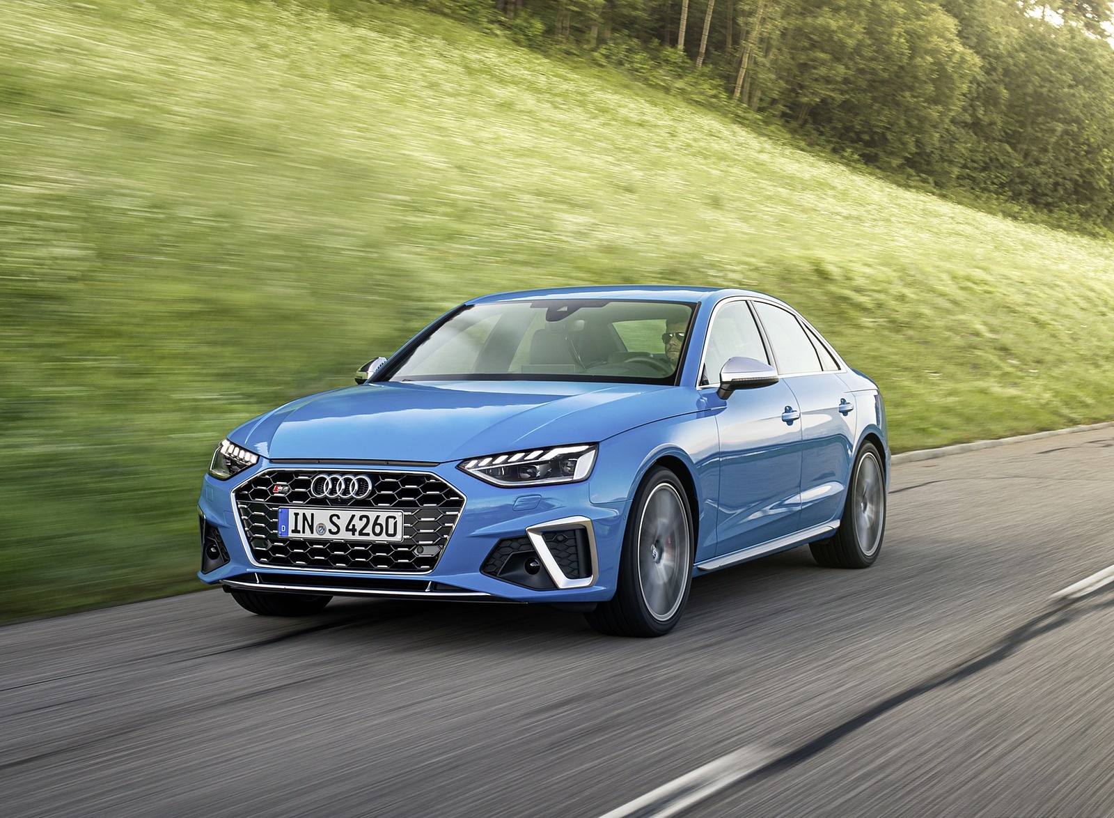 2019 Audi S4 TDI (Color: Turbo Blue) Front Three-Quarter Wallpapers #2 of 39
