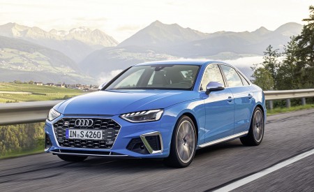 2019 Audi S4 TDI (Color: Turbo Blue) Front Three-Quarter Wallpapers 450x275 (3)