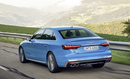 2019 Audi S4 TDI (Color: Turbo Blue) Rear Three-Quarter Wallpapers 450x275 (4)