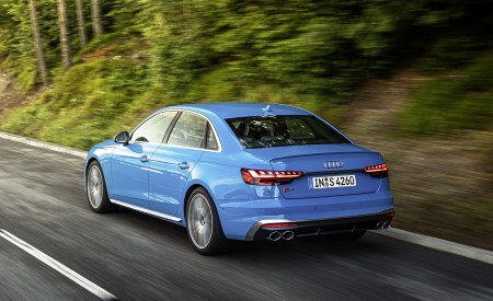 2019 Audi S4 TDI (Color: Turbo Blue) Rear Three-Quarter Wallpapers 450x275 (5)