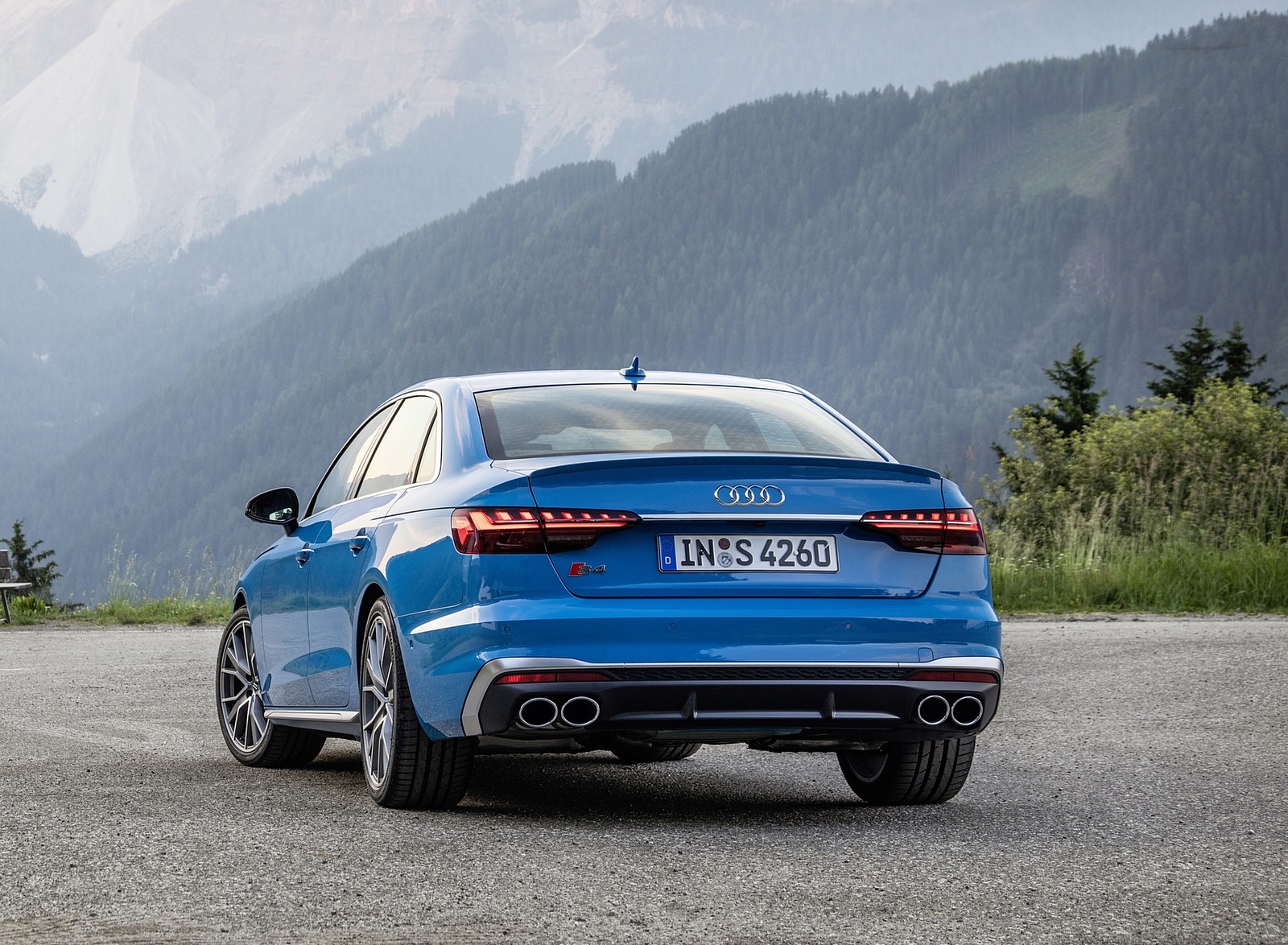 2019 Audi S4 TDI (Color: Turbo Blue) Rear Wallpapers #12 of 39