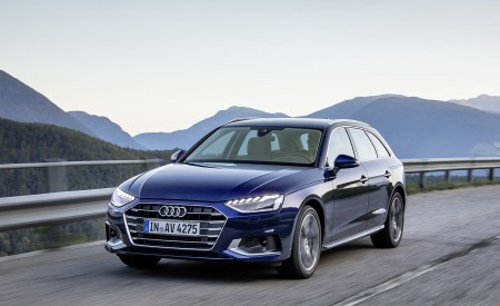 2020 Audi A4 Avant (Color: Navarra Blue) Front Three-Quarter Wallpapers 450x275 (26)
