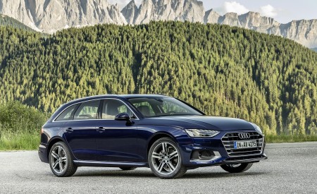 2020 Audi A4 Avant (Color: Navarra Blue) Front Three-Quarter Wallpapers 450x275 (39)