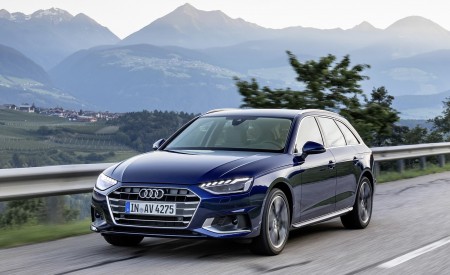 2020 Audi A4 Avant (Color: Navarra Blue) Front Three-Quarter Wallpapers 450x275 (29)