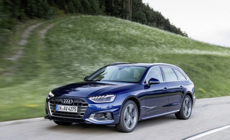 2020 Audi A4 Avant (Color: Navarra Blue) Front Three-Quarter Wallpapers 450x275 (30)