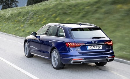 2020 Audi A4 Avant (Color: Navarra Blue) Rear Three-Quarter Wallpapers 450x275 (33)