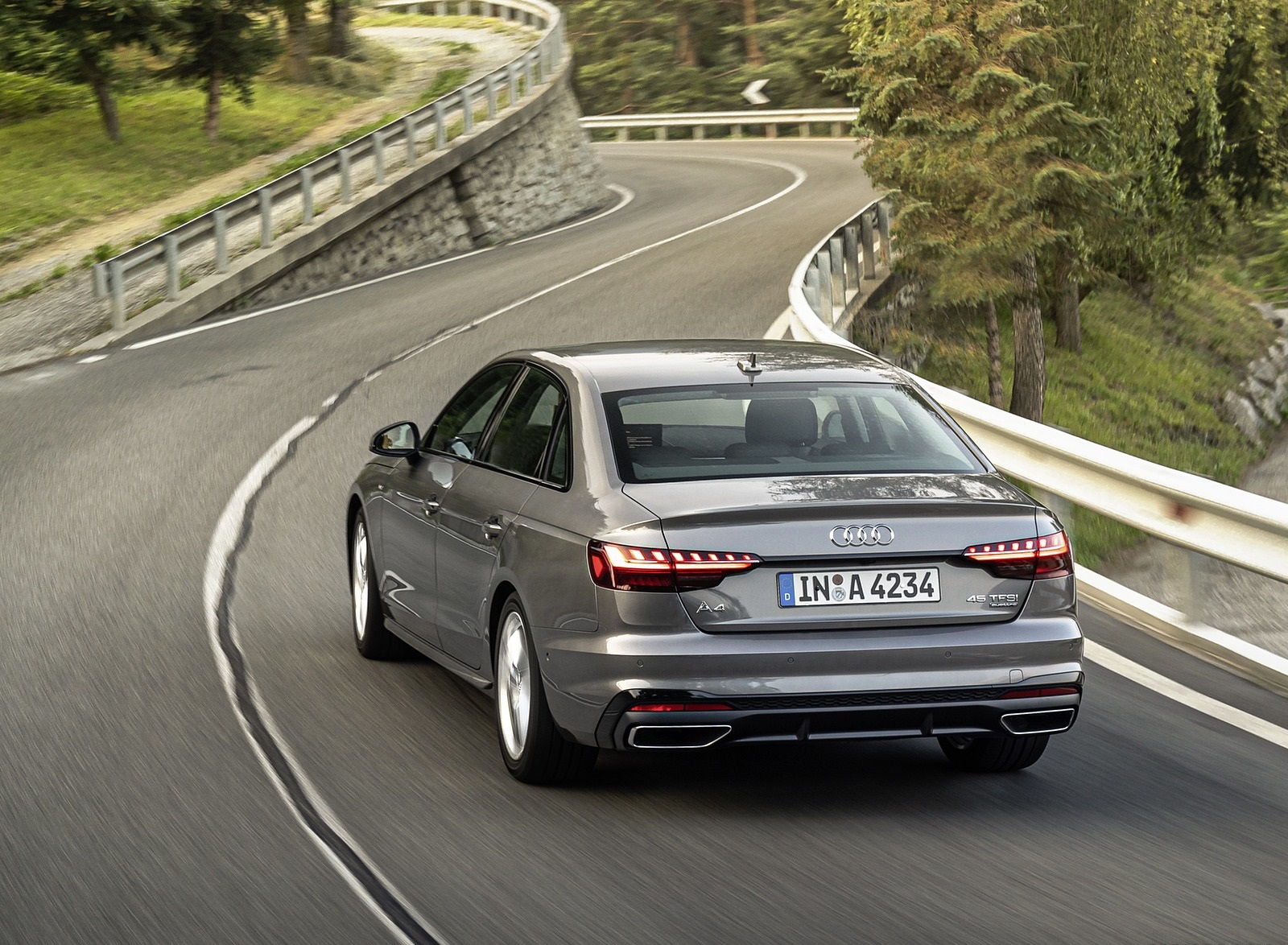 2020 Audi A4 (Color: Terra Gray) Rear Three-Quarter Wallpapers (4)