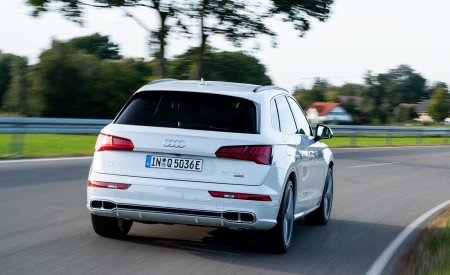 2020 Audi Q5 TFSI e Plug-In Hybrid (Color: Glacier White) Rear Wallpapers 450x275 (20)
