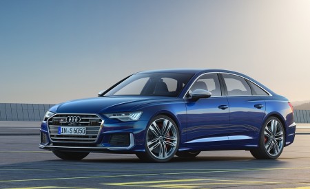2020 Audi S6 Sedan TDI (Color: Navarra Blue) Front Three-Quarter Wallpapers  450x275 (22)