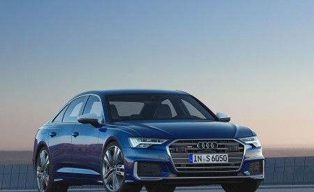 2020 Audi S6 Sedan TDI (Color: Navarra Blue) Front Three-Quarter Wallpapers 450x275 (25)