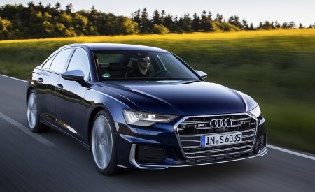 2020 Audi S6 Sedan TDI (Color: Navarra Blue) Front Three-Quarter Wallpapers 450x275 (14)