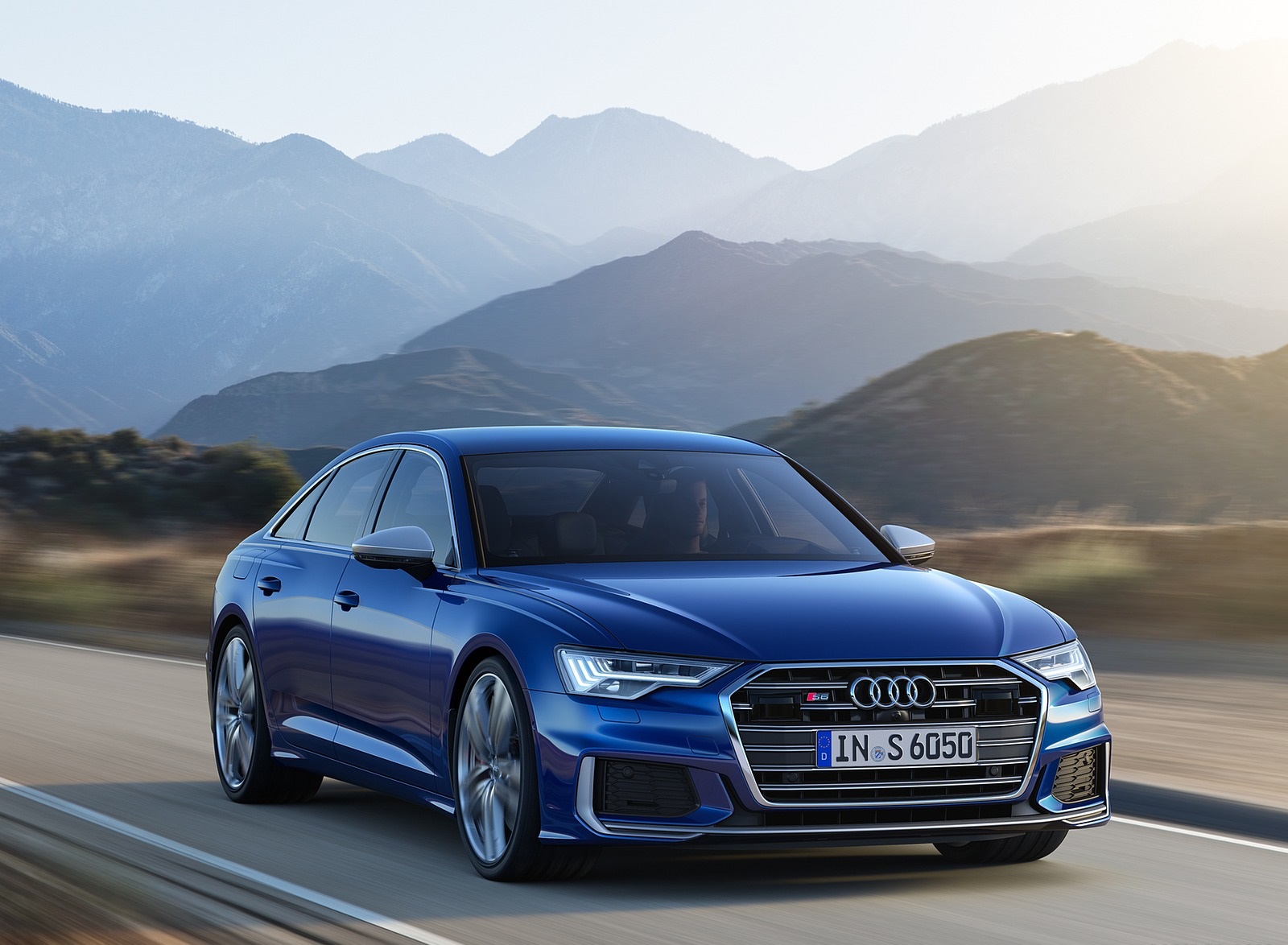 2020 Audi S6 Sedan TDI (Color: Navarra Blue) Front Three-Quarter Wallpapers (2)