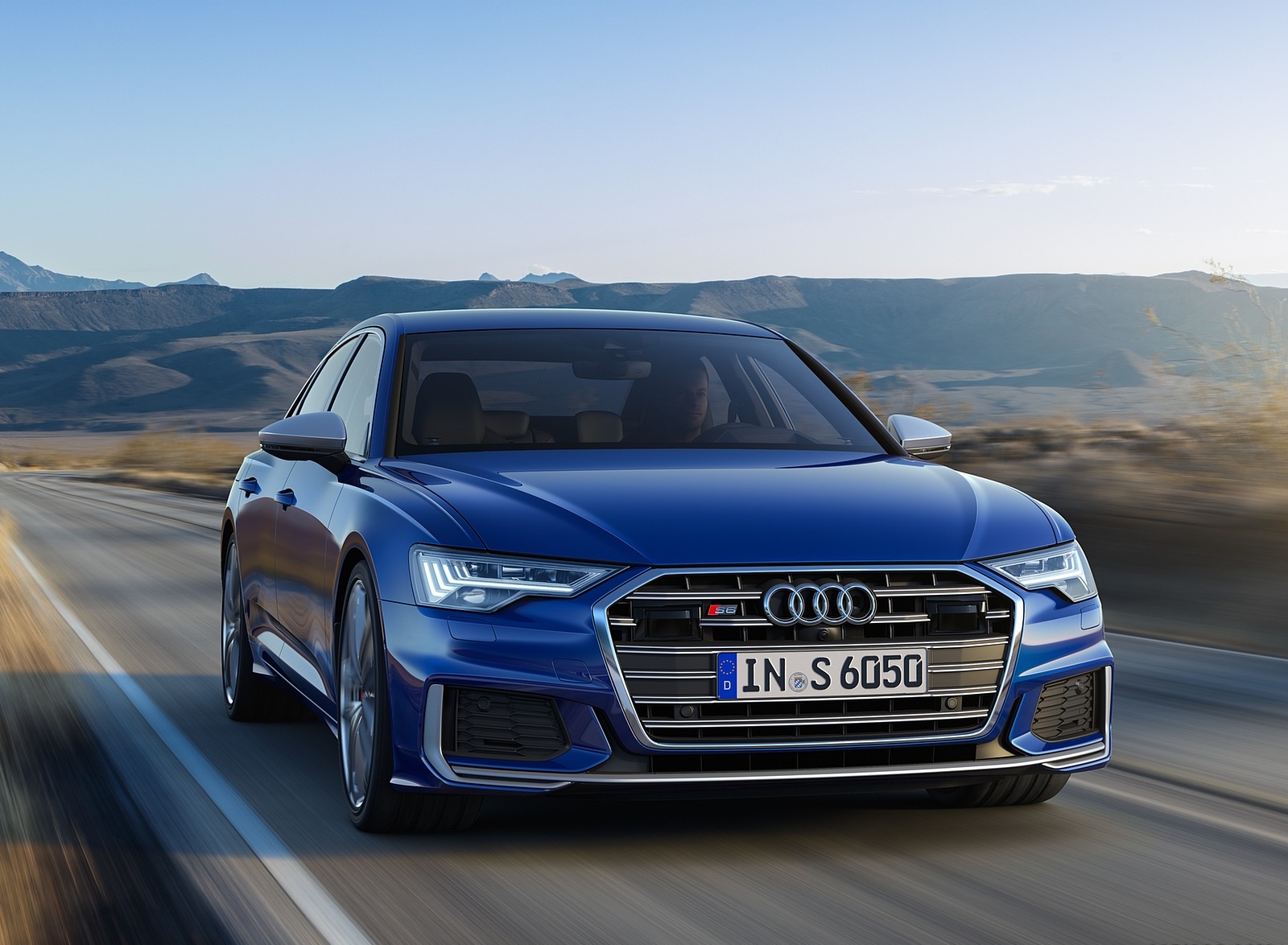2020 Audi S6 Sedan TDI (Color: Navarra Blue) Front Wallpapers  (1)