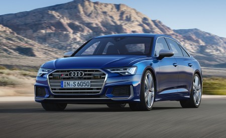 2020 Audi S6 Sedan TDI (Color: Navarra Blue) Front Wallpapers 450x275 (4)
