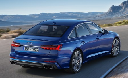 2020 Audi S6 Sedan TDI (Color: Navarra Blue) Rear Three-Quarter Wallpapers  450x275 (5)
