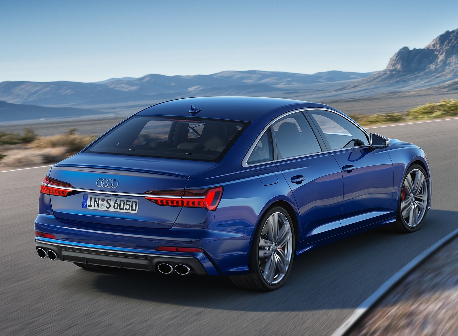 2020 Audi S6 Sedan TDI (Color: Navarra Blue) Rear Three-Quarter Wallpapers  (5)